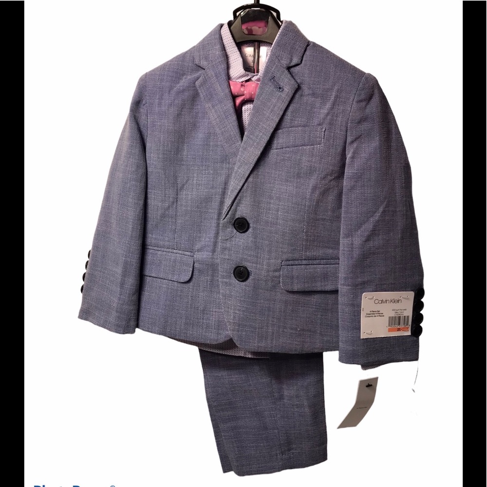 🆕 Calvin Klein 4pc Blue Toddler Suit